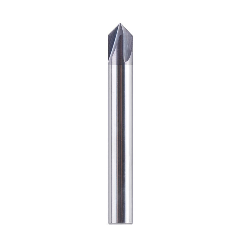 Spetool 90 Degree Carbide V Bits with Tiain Coated 4 Flutes, Chamfer End Mill for Caving V Groove and Sign - Image 1